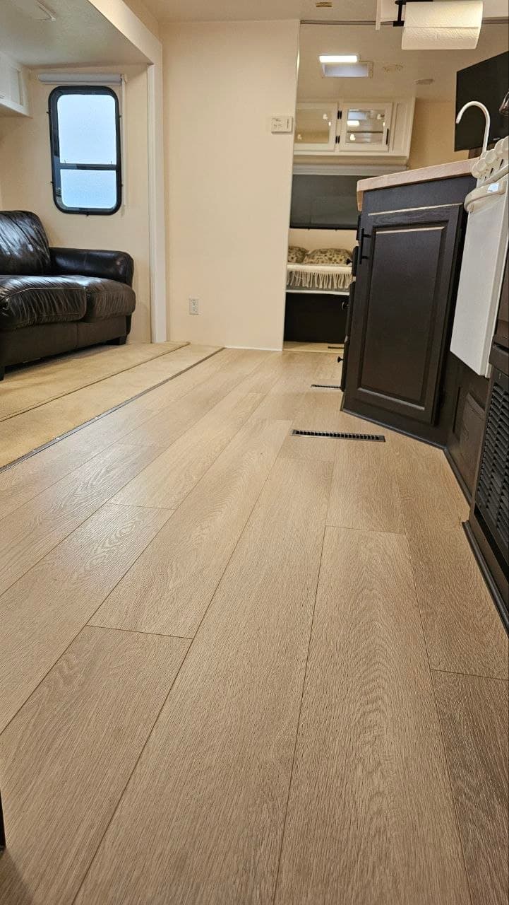 New laminate flooring through the main living space